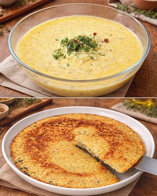 Golden Skillet Cheesy Oat & Egg Breakfast Slice