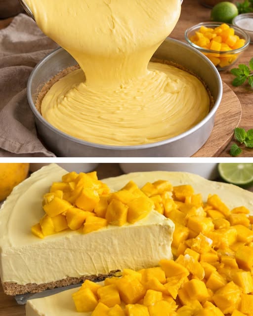 No-Bake Mango Cheesecake