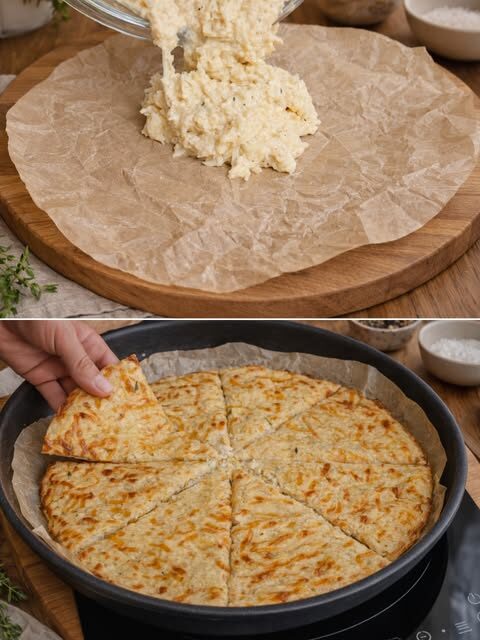 Savoury Onion Oat Mozzarella Bake