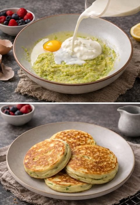 Velvet Avocado Banana Cloud Pancakes