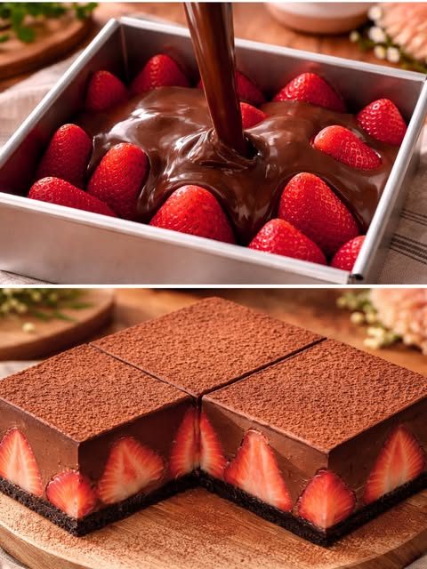Velvet Chocolate Strawberry Mousse Delight