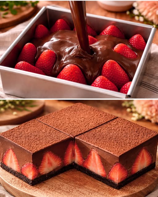 Velvet Chocolate Strawberry Mousse Delight