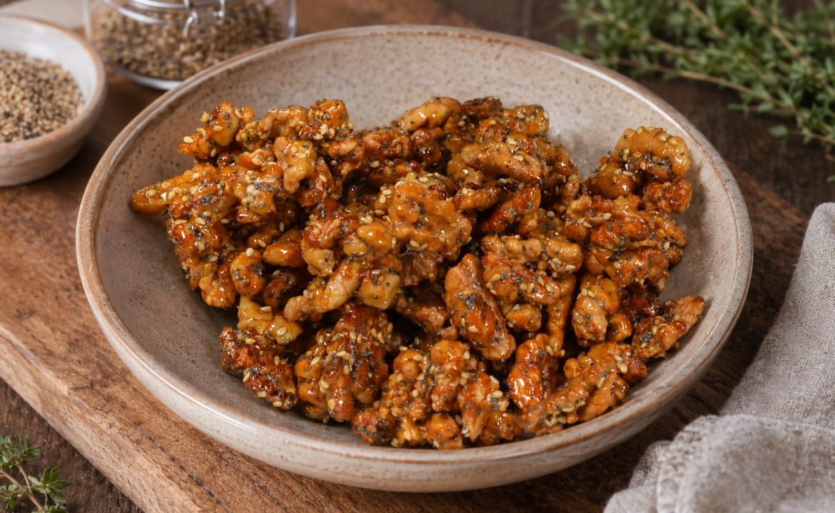 Air Fryer Honey Walnut Bites
