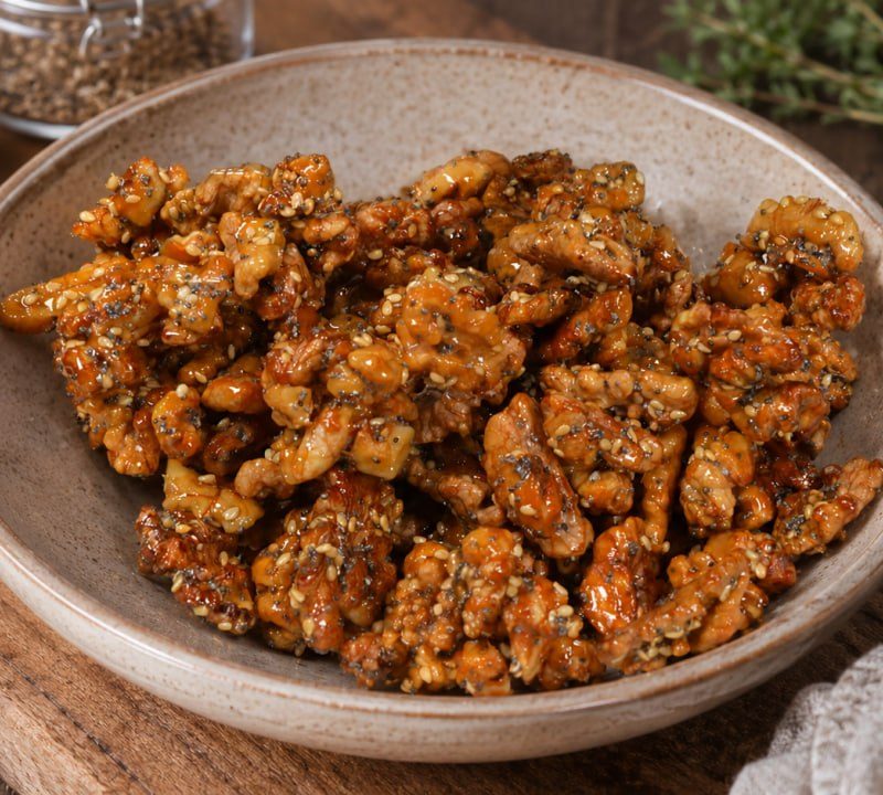 Air Fryer Honey Walnut Bites