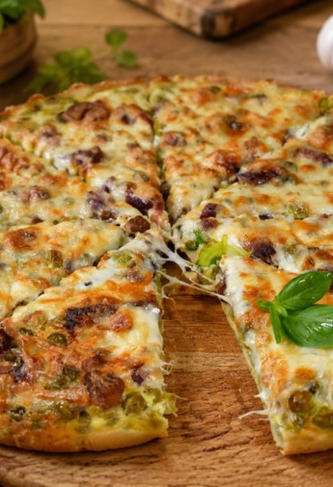 Air Fryer Pea, Egg & Sun-Dried Tomato Bake
