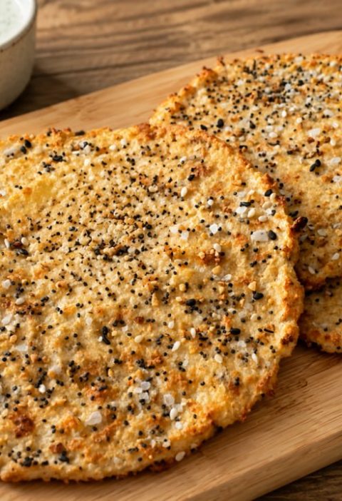 Baked Cottage Cheese Oat Patties with Yogurt Sauce