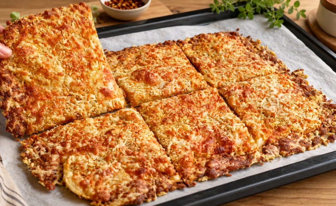 Cheesy Oat Flatbread with Onion