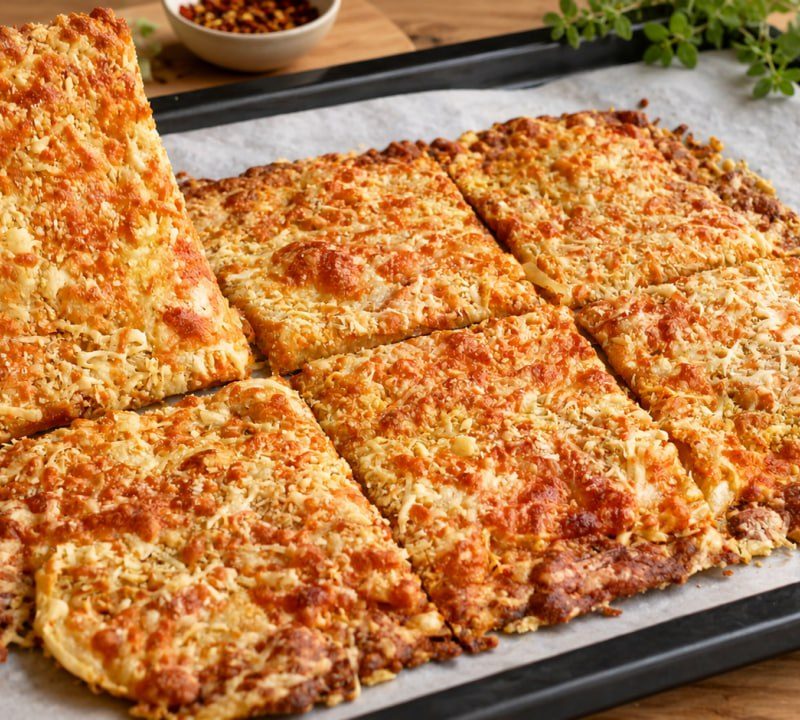 Cheesy Oat Flatbread with Onion