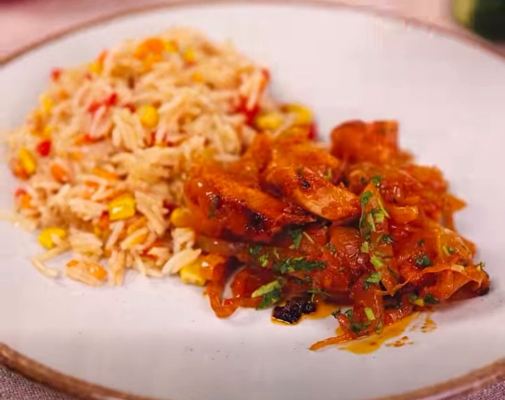 Chicken fillet with rice