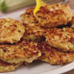 Baked Cottage Cheese Oat Patties with Yogurt Sauce
