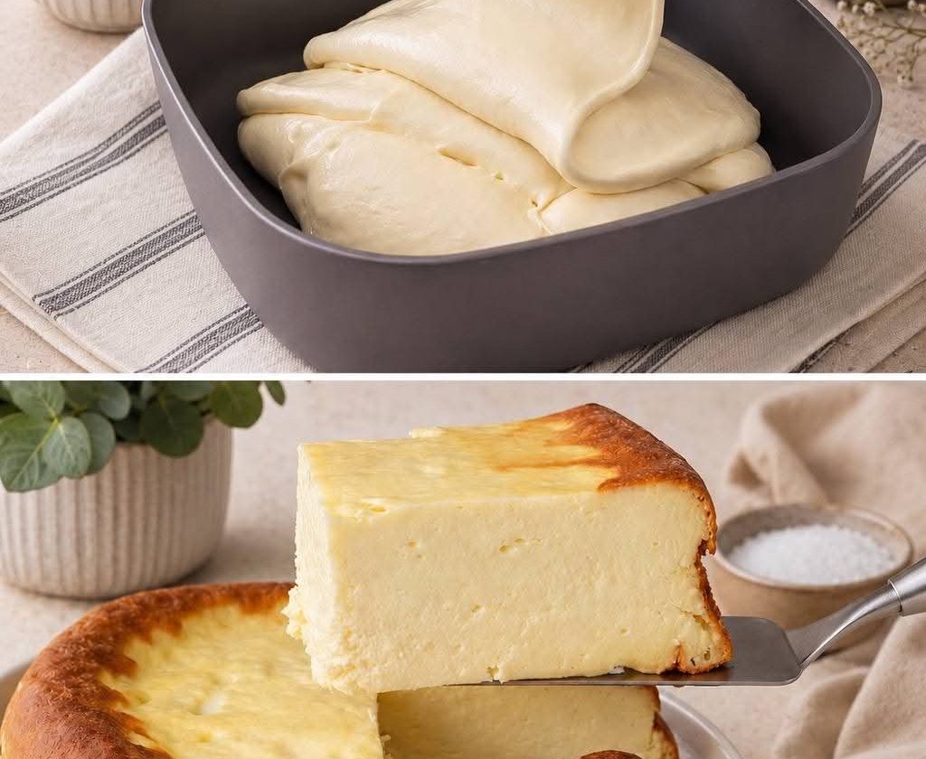 Easy Crustless Cottage Cheese Cheesecake