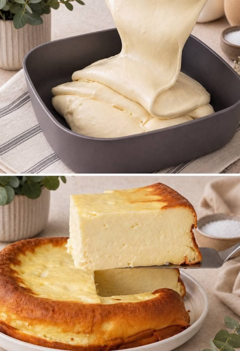 Easy Crustless Cottage Cheese Cheesecake
