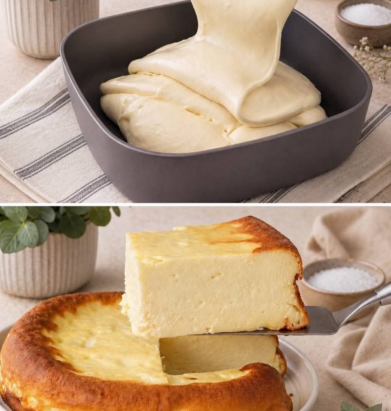 Easy Crustless Cottage Cheese Cheesecake