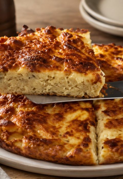 Eggs, Oatmeal & Mozzarella Bake