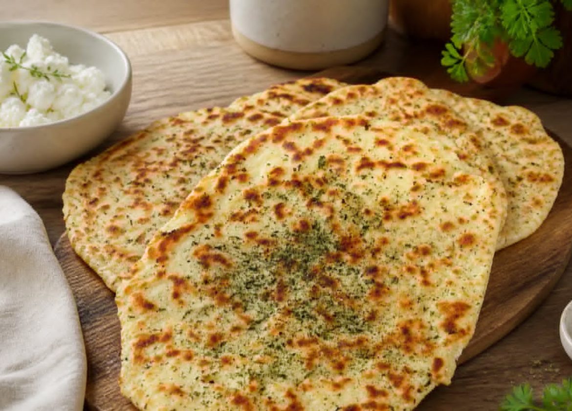 Golden Skillet Garlic Yogurt Flatbreads