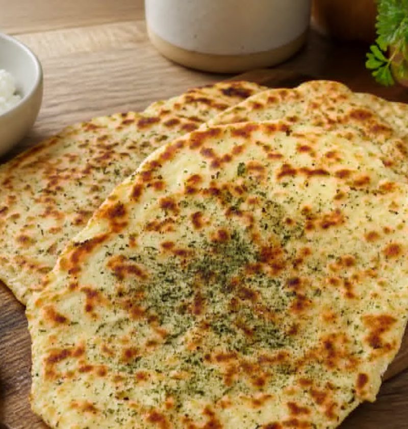 Golden Skillet Garlic Yogurt Flatbreads