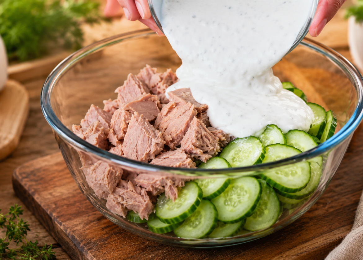 Cucumber Tuna Egg Salad