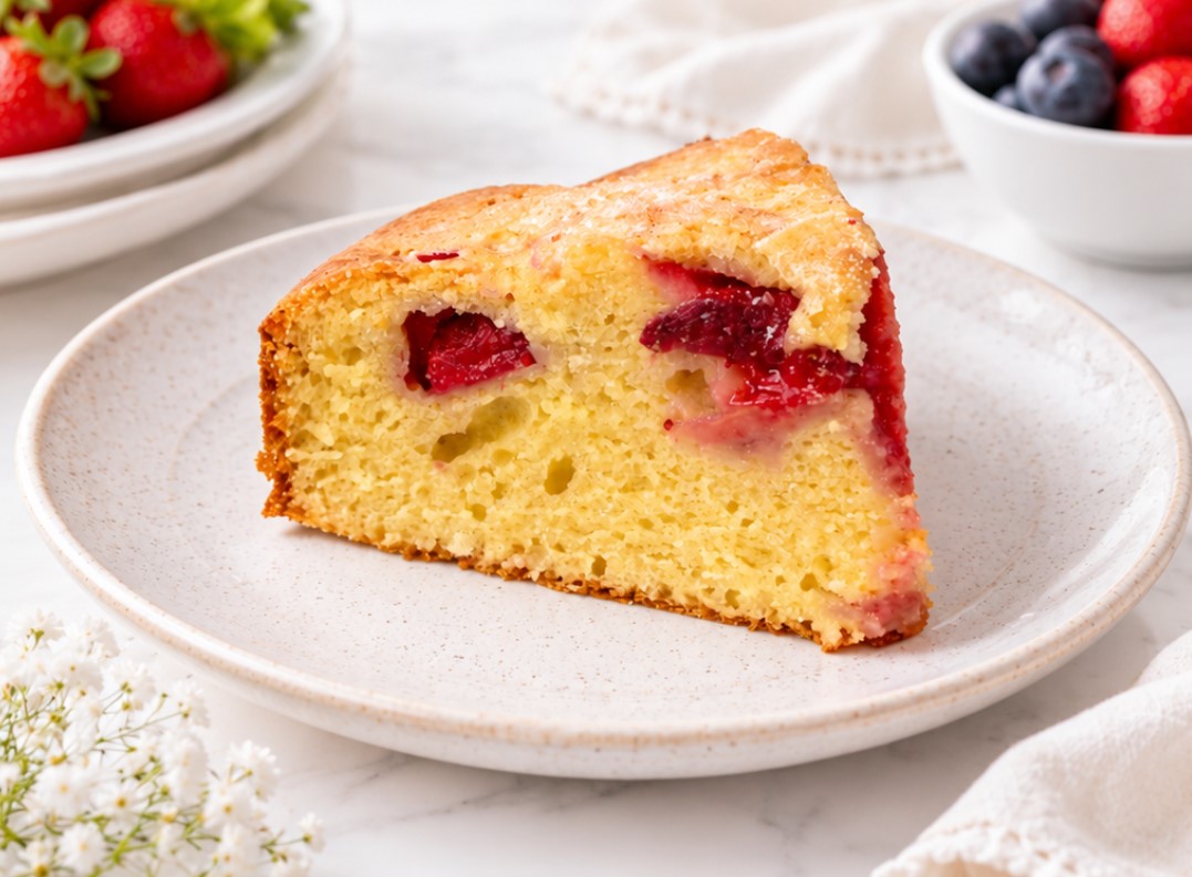 Fluffy Strawberry Cake