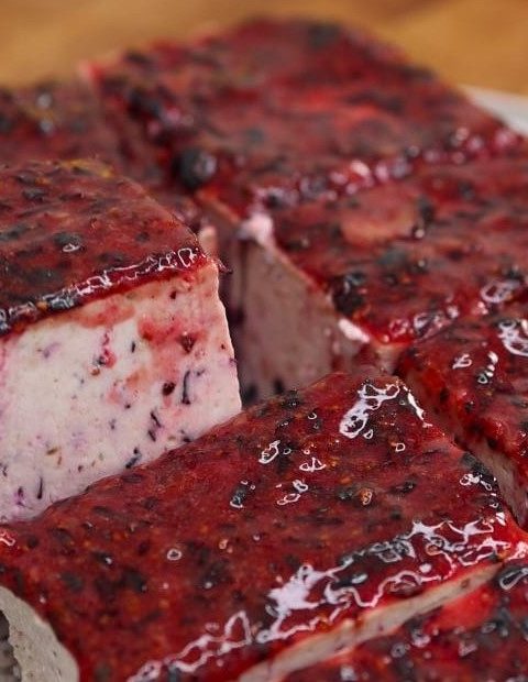 Blueberry Banana Protein Yogurt Cake (No-Bake)