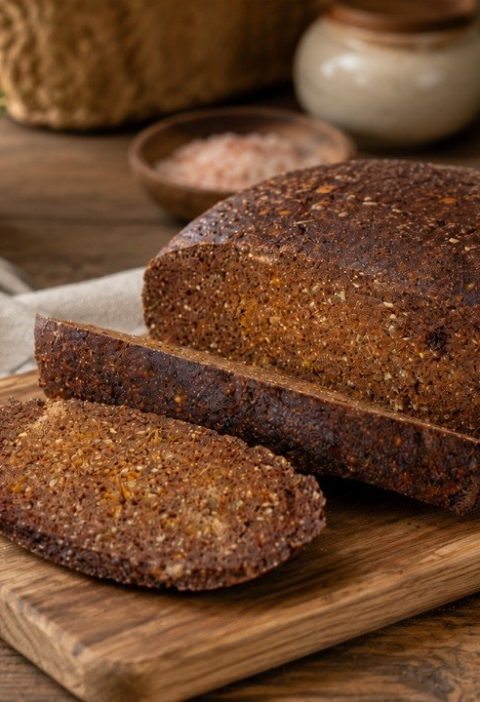 Rustic Cocoa Lentil Loaf With Caraway And Herbs