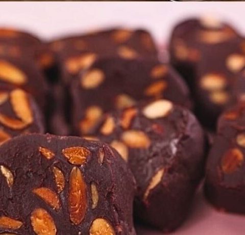 Velvet Almond Chocolate Truffle Log