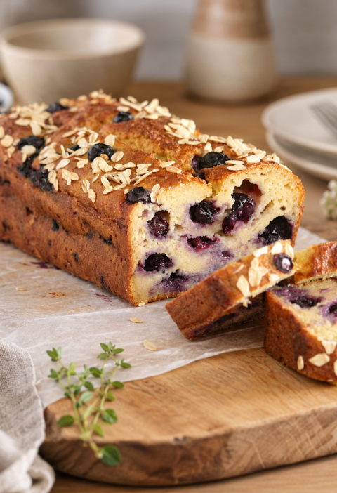 High-Protein Greek Yogurt Blueberry Breakfast Bread – Flourless
