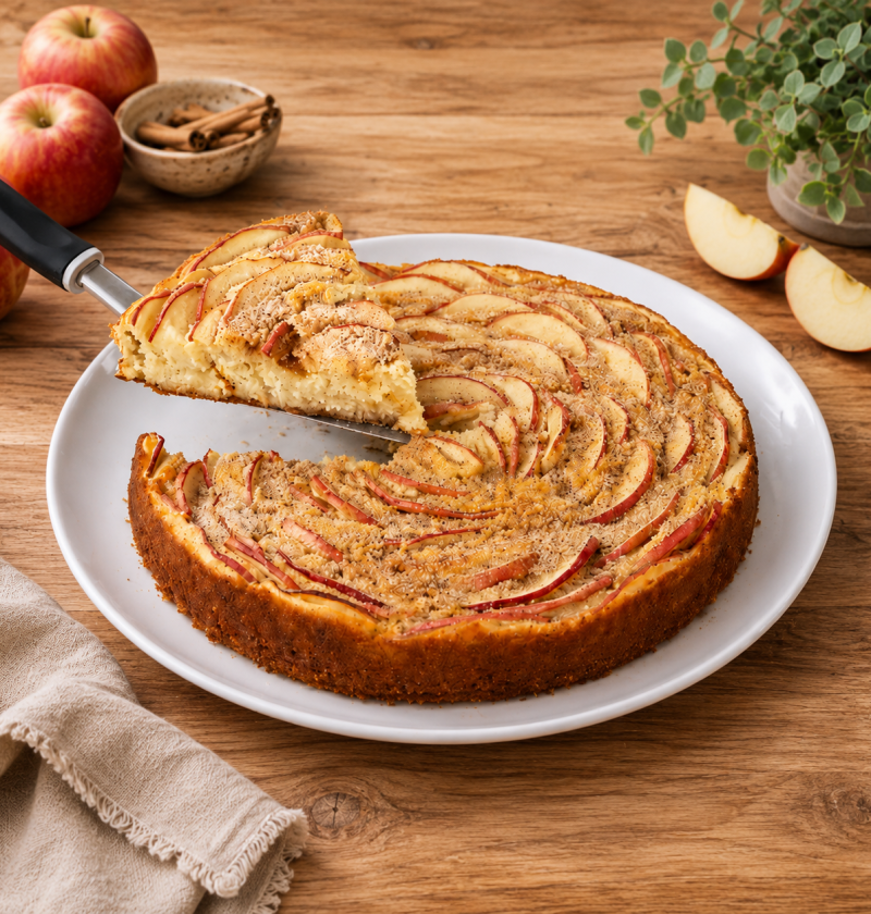 Easy Apple Rose Yogurt Cake