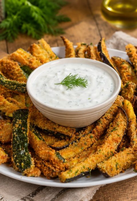 Crispy Herb‑Crusted Zucchini And Aubergine