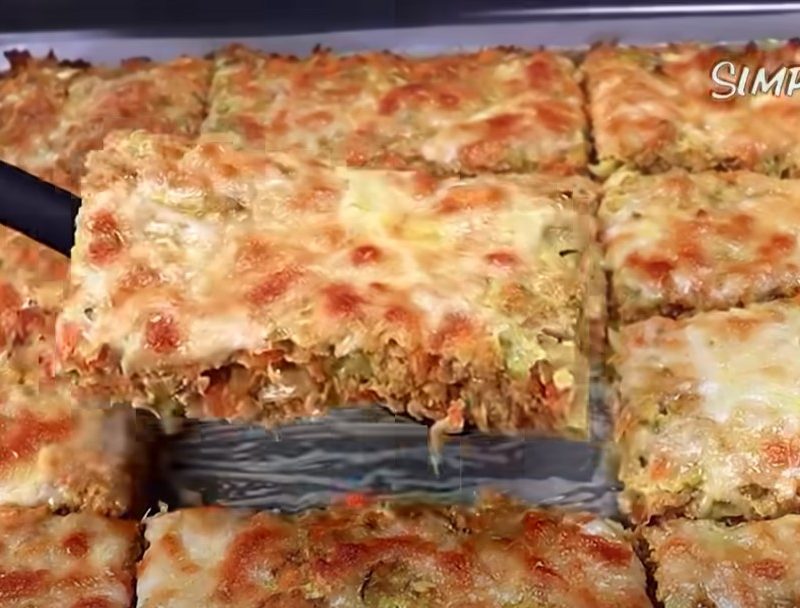 Golden Cabbage And Carrot Mince Bake