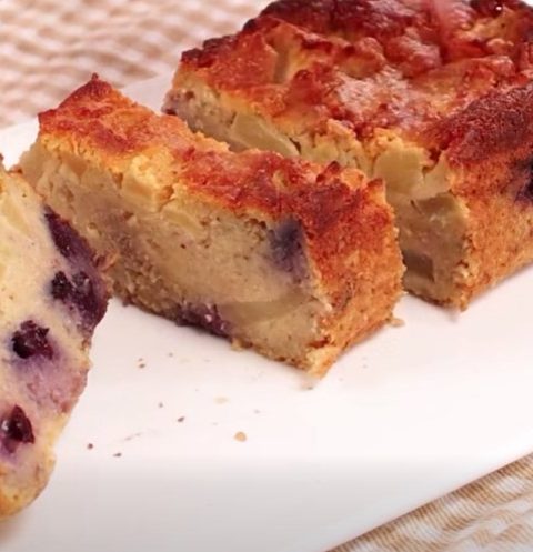 Sunrise Oat Apple Blueberry Yoghurt Cake