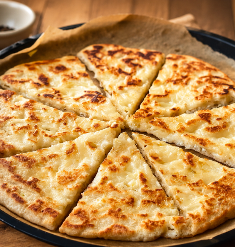 Savoury Oat and Onion Skillet with Mozzarella