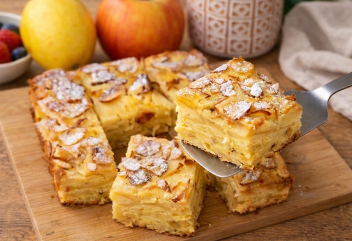 Apple Lemon Oat Cloud Bake with Greek Yogurt