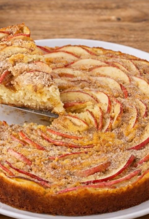 Caramelised Apple Rose Yogurt Cake