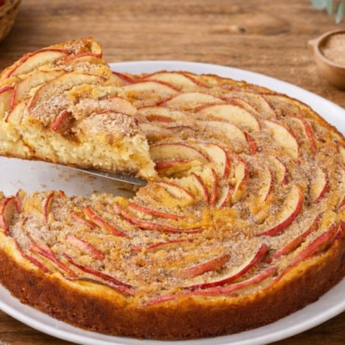 Caramelised Apple Rose Yogurt Cake