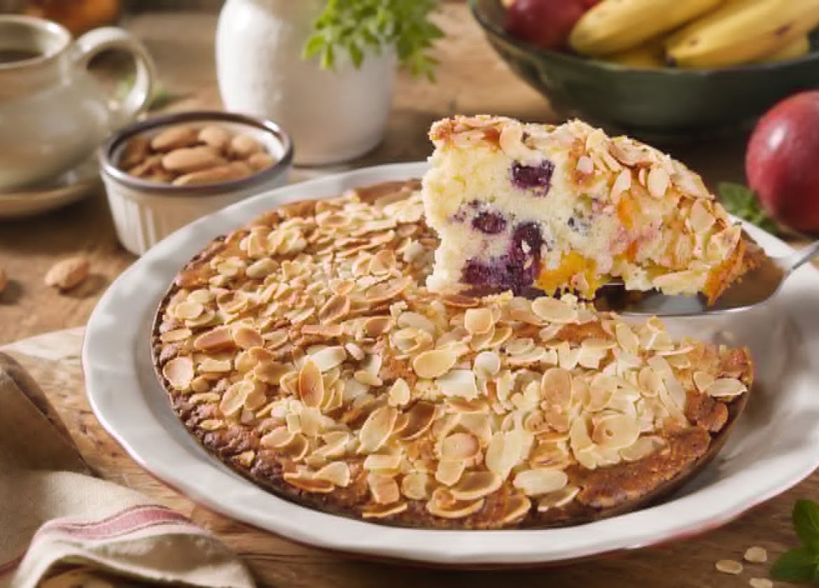 Golden Apricot & Blueberry Yoghurt Cake
