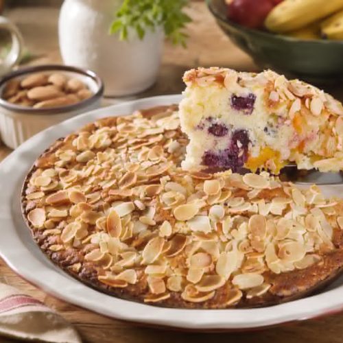 Golden Apricot & Blueberry Yoghurt Cake