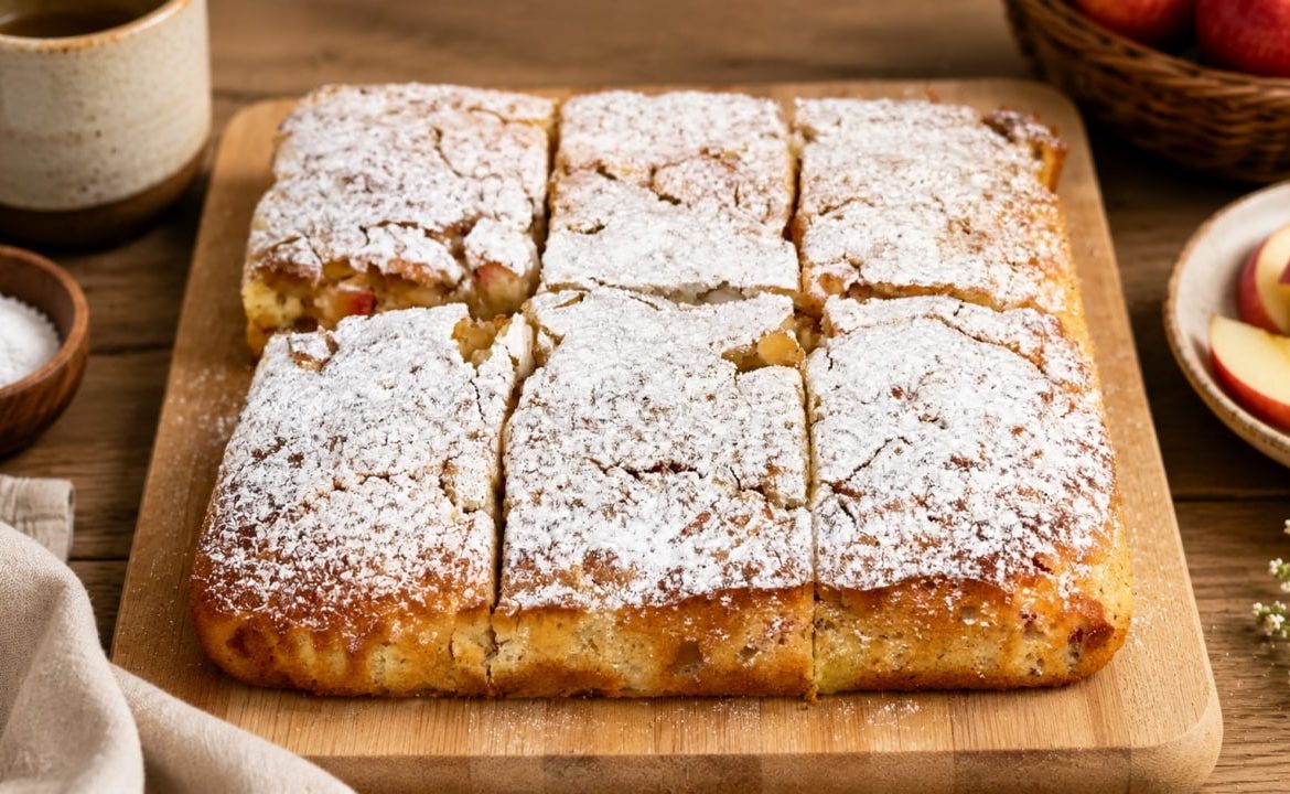 Golden Cinnamon Apple Air Fryer Cake