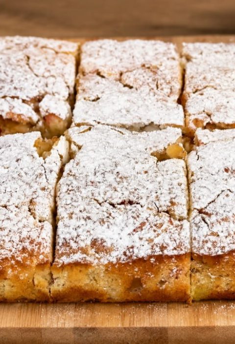 Golden Cinnamon Apple Air Fryer Cake
