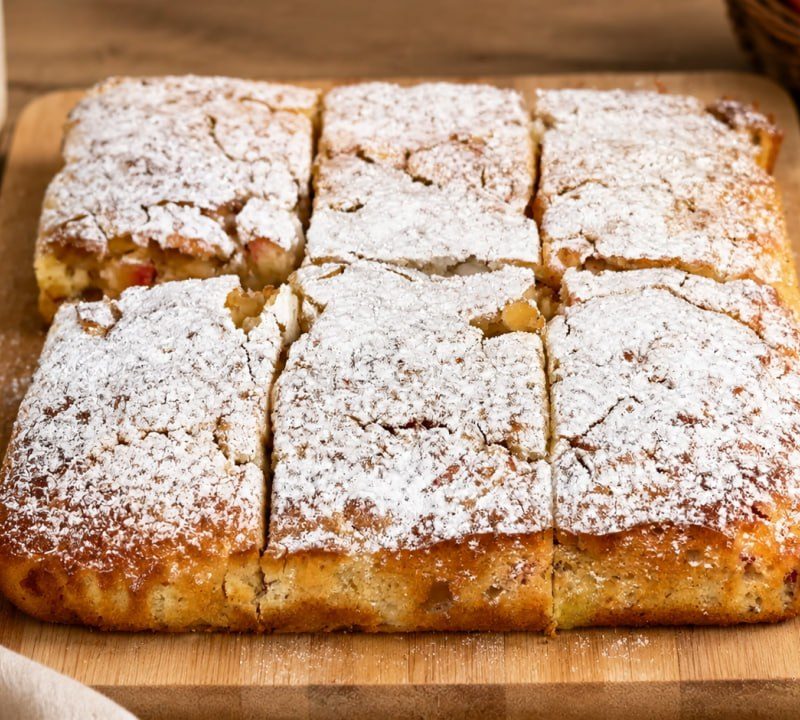 Golden Cinnamon Apple Air Fryer Cake