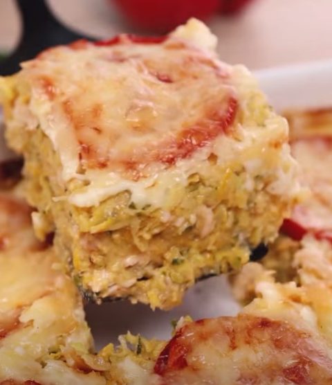 Savoury garden chicken bake