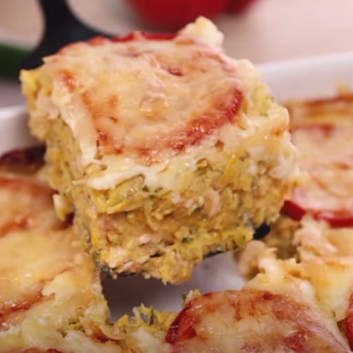 Savoury garden chicken bake