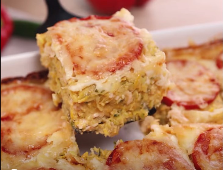 Savoury garden chicken bake