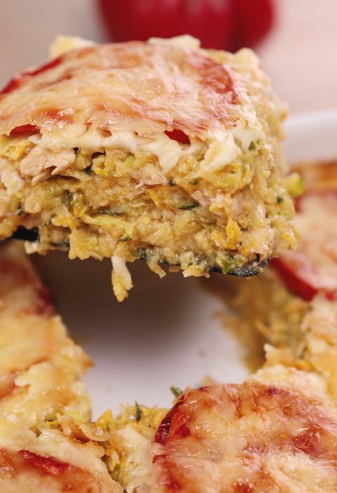 Baked Zucchini, Potato and Chicken Casserole