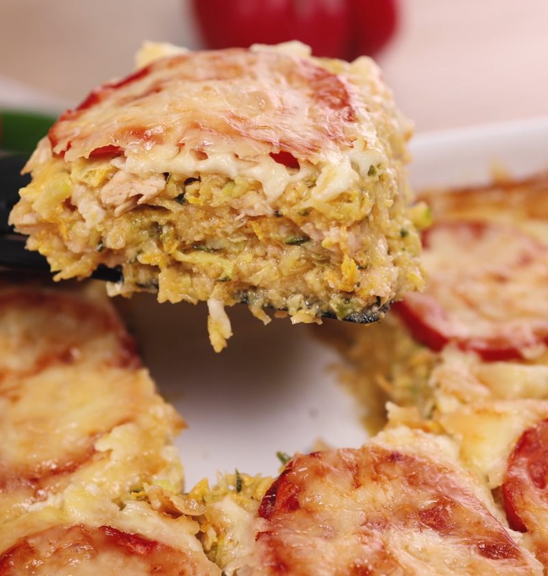 Baked Zucchini, Potato and Chicken Casserole