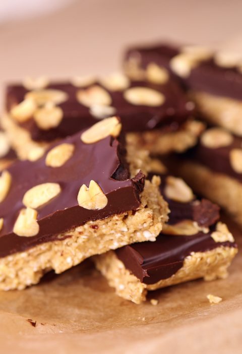 No-Bake Chocolate Peanut Butter Oat Bars