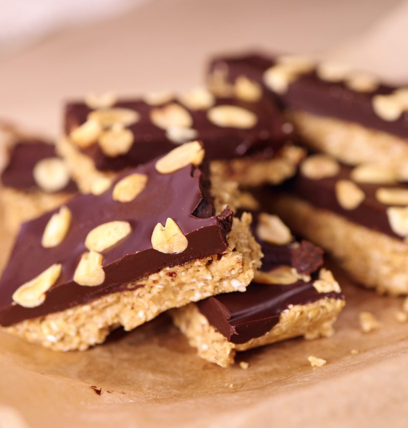 No-Bake Chocolate Peanut Butter Oat Bars