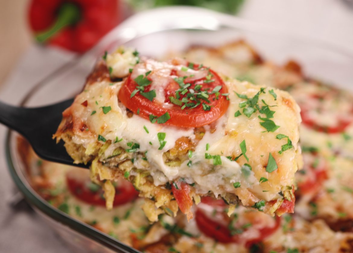 Baked Zucchini, Tomato and Mozzarella Casserole