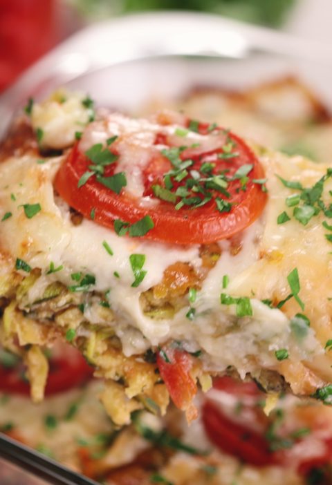 Baked Zucchini, Tomato and Mozzarella Casserole