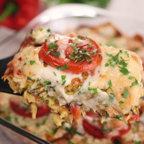 Baked Zucchini, Tomato and Mozzarella Casserole