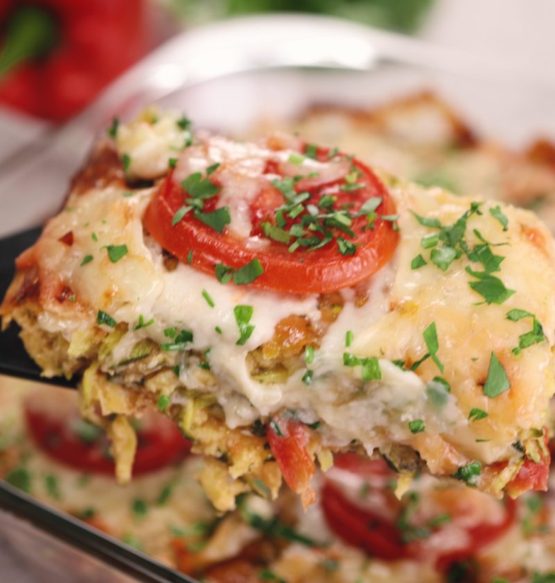 Baked Zucchini, Tomato and Mozzarella Casserole